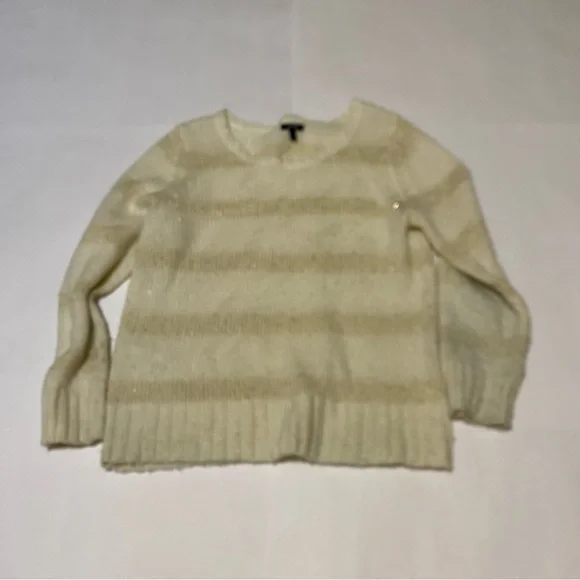 ⭐️ Apt. 9 Cream Striped Sweater size extra large🍁 - Picture 1 of 5